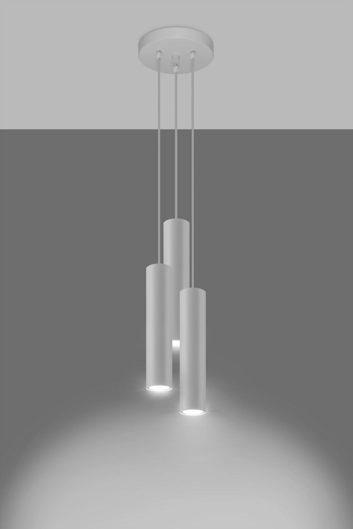 HÄNGELEUCHTE Lagos 20/20/110 cm  - Weiß, Design, Metall (20/20/110cm)