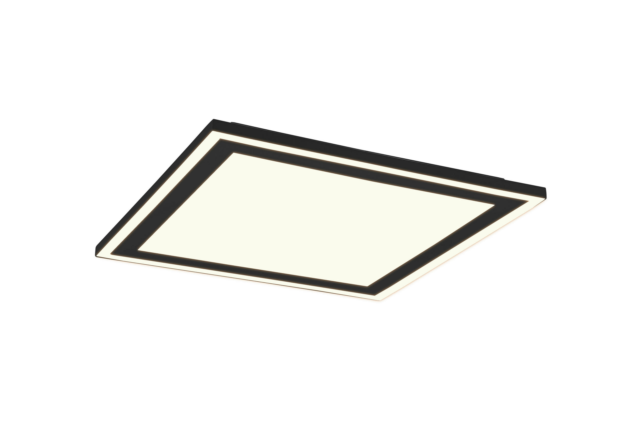 LED-DECKENLEUCHTE    43/43/3,5 cm  - Schwarz, Konventionell, Kunststoff (43/43/3,5cm)