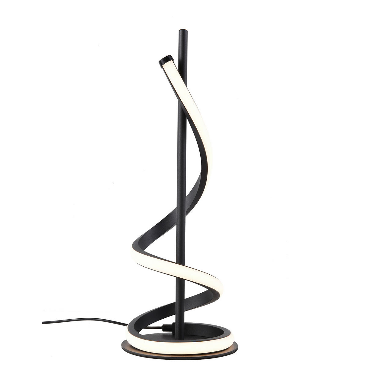 LED-TISCHLEUCHTE TWIST 15/15/40 cm   - Schwarz, Design, Kunststoff/Metall (15/15/40cm)