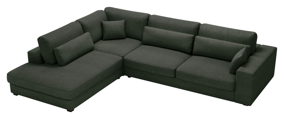 Freisteller von Carryhome ECKSOFA Dunkelgrün Cord.