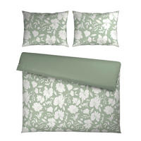 POSTELJINA SA DVA LICA Mavie 200/200 cm saten zelena, bela  - zelena/bela, Konvencionalno, tekstil (200/200cm) - Novel