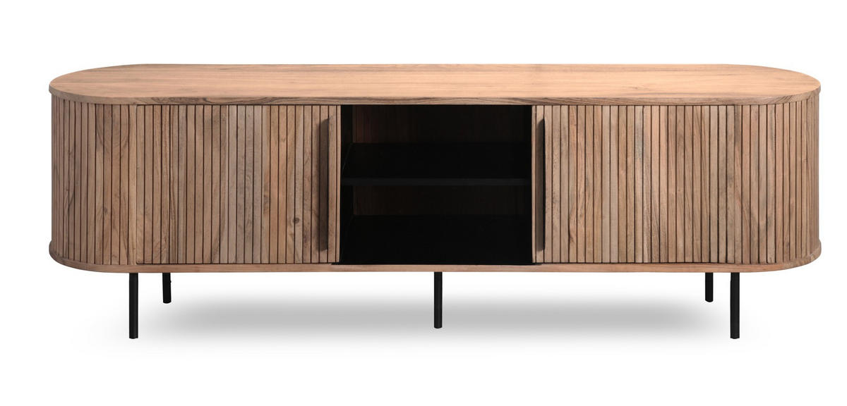 LOWBOARD  in  - Grau, KONVENTIONELL, Holz/Metall (175cm) - Livetastic