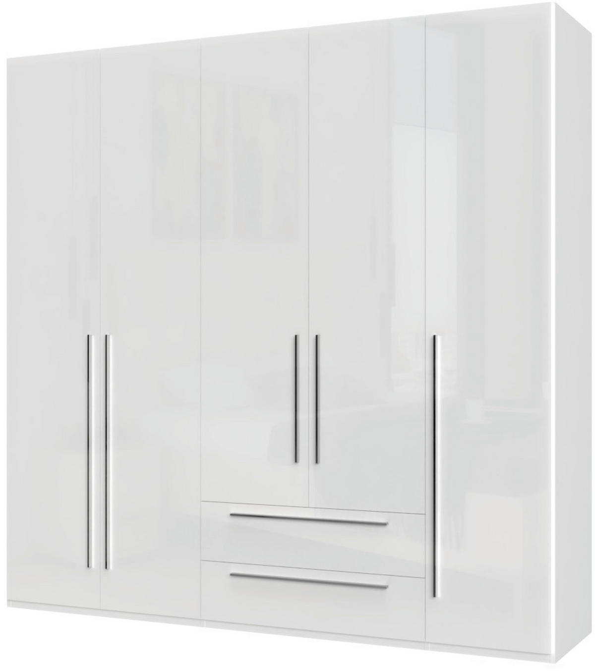 ORMAR SA KLASIČNIM VRATIMA bela, bela visoki sjaj  227/224/56 cm  - bela visoki sjaj/bela, Dizajnerski, pločasti materijal/plastika (227/224/56cm)