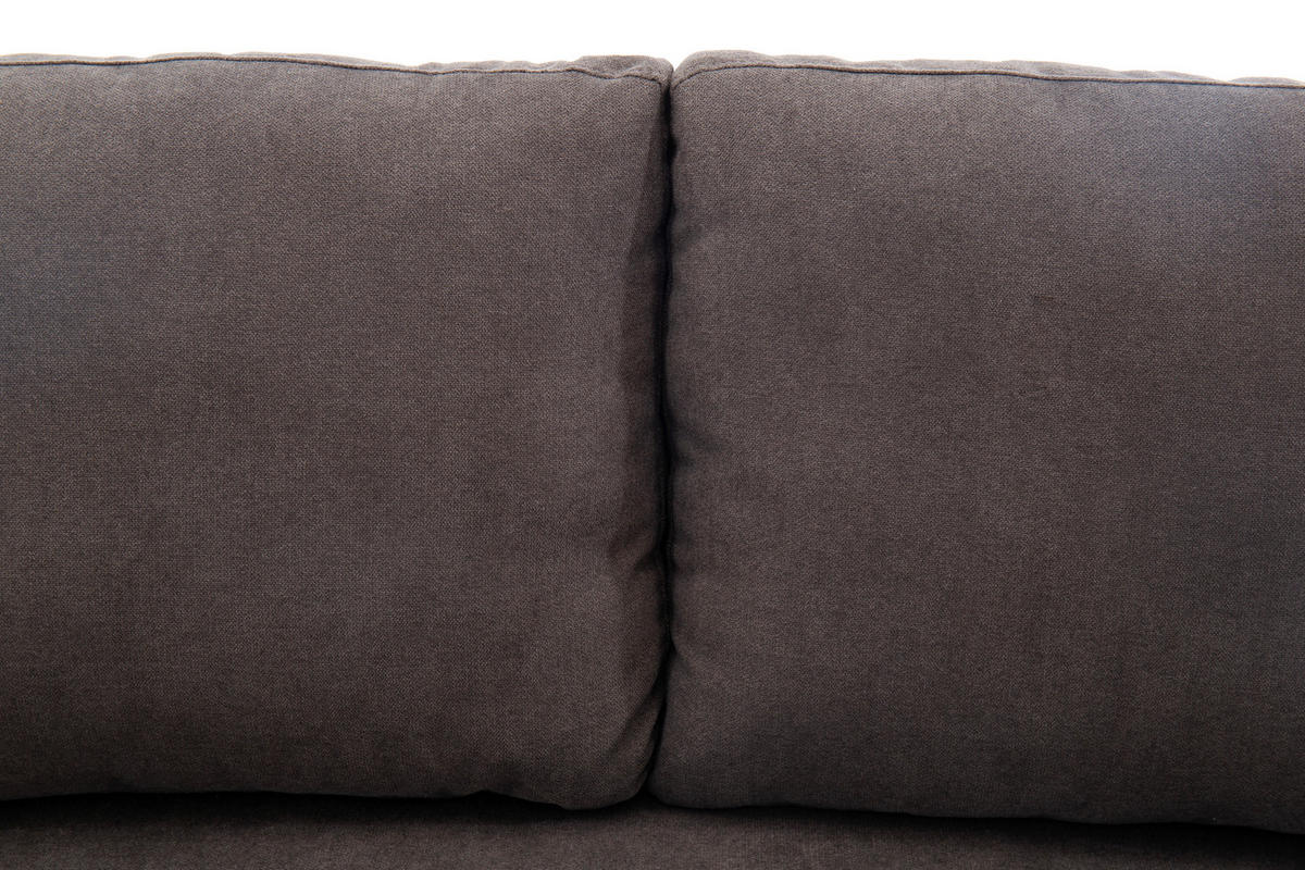 WOHNLANDSCHAFT Dunkelgrau Webstoff  - Dunkelgrau/Schwarz, Design, Holz/Kunststoff (264/88/135,5cm) - Ti'me