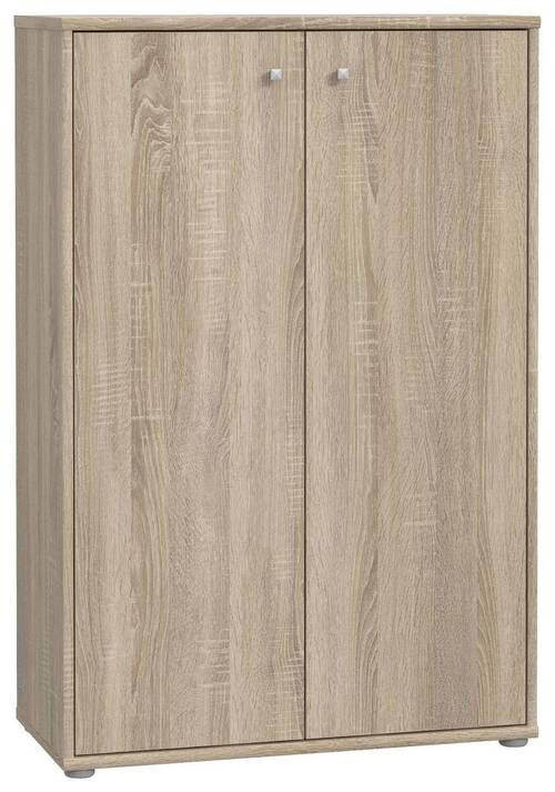KOMMODE in 73,7/111,1/34,8 cm - Alufarben/Sonoma Eiche, Design, Holzwerkstoff/Kunststoff (73,7/111,1/34,8cm)