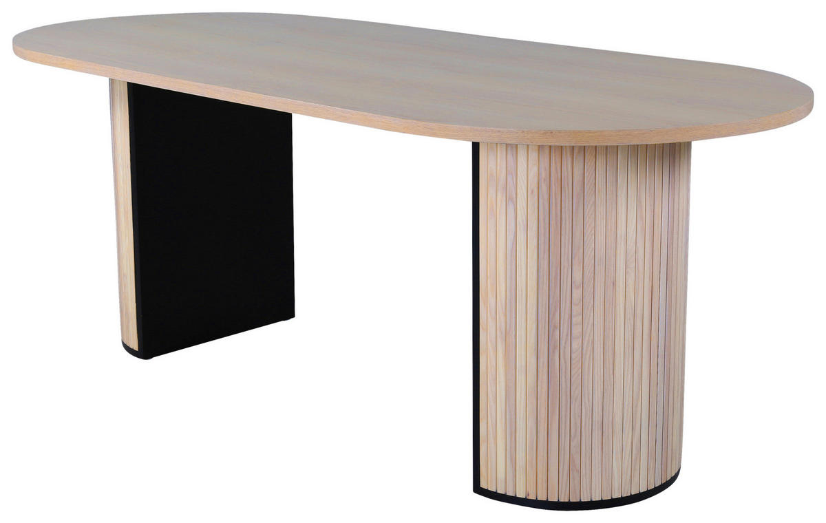 ESSTISCH in Holz, Holzwerkstoff 200/75/90 cm  - Eichefarben/Schwarz, Design, Holz/Holzwerkstoff (200/75/90cm) - Livetastic