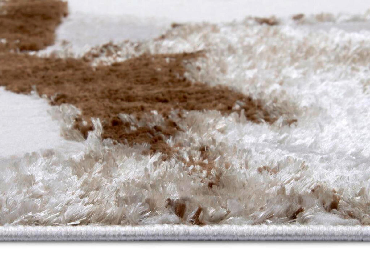 VINTAGE-TEPPICH 57/90 cm Shine Braun, Weiß  - Braun/Weiß, Design, Kunststoff (57/90cm) - Hanse Home