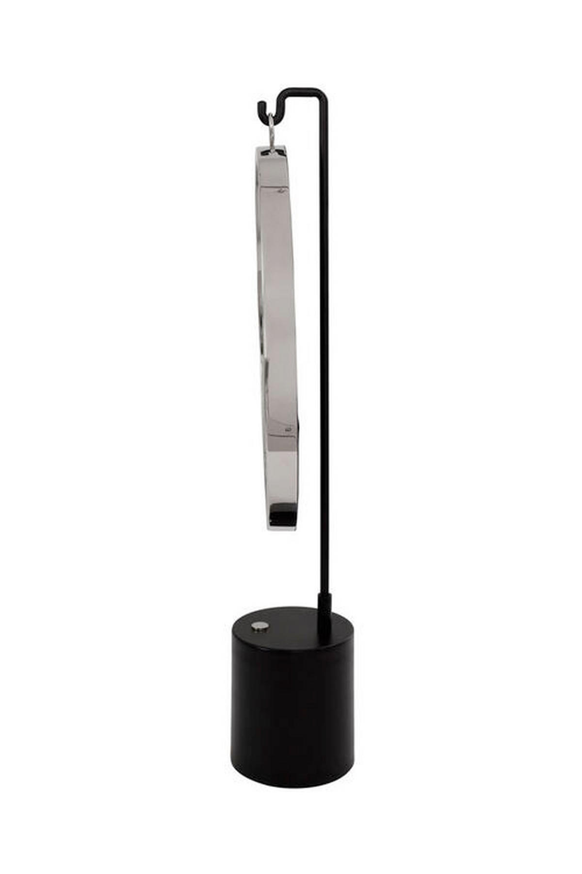 SCHMINKSPIEGEL  - Silberfarben/Schwarz, LIFESTYLE, Glas/Metall (41/75/14cm) - Kayoom