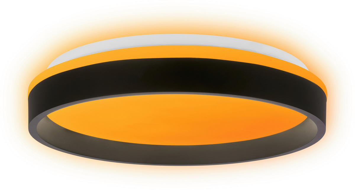 LED-DECKENLEUCHTE Aurie Glow 39/8 cm   - Schwarz, KONVENTIONELL, Kunststoff (39/8cm) - Briloner
