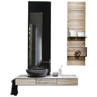 BADEZIMMER  in 96 cm  - Eichefarben/Grau, MODERN, Holz/Stein (96cm) - Voglauer