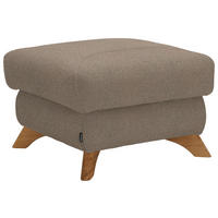 HOCKER in Textil Beige  - Eichefarben/Beige, Modern, Holz/Textil (65/47/65cm) - Valnatura