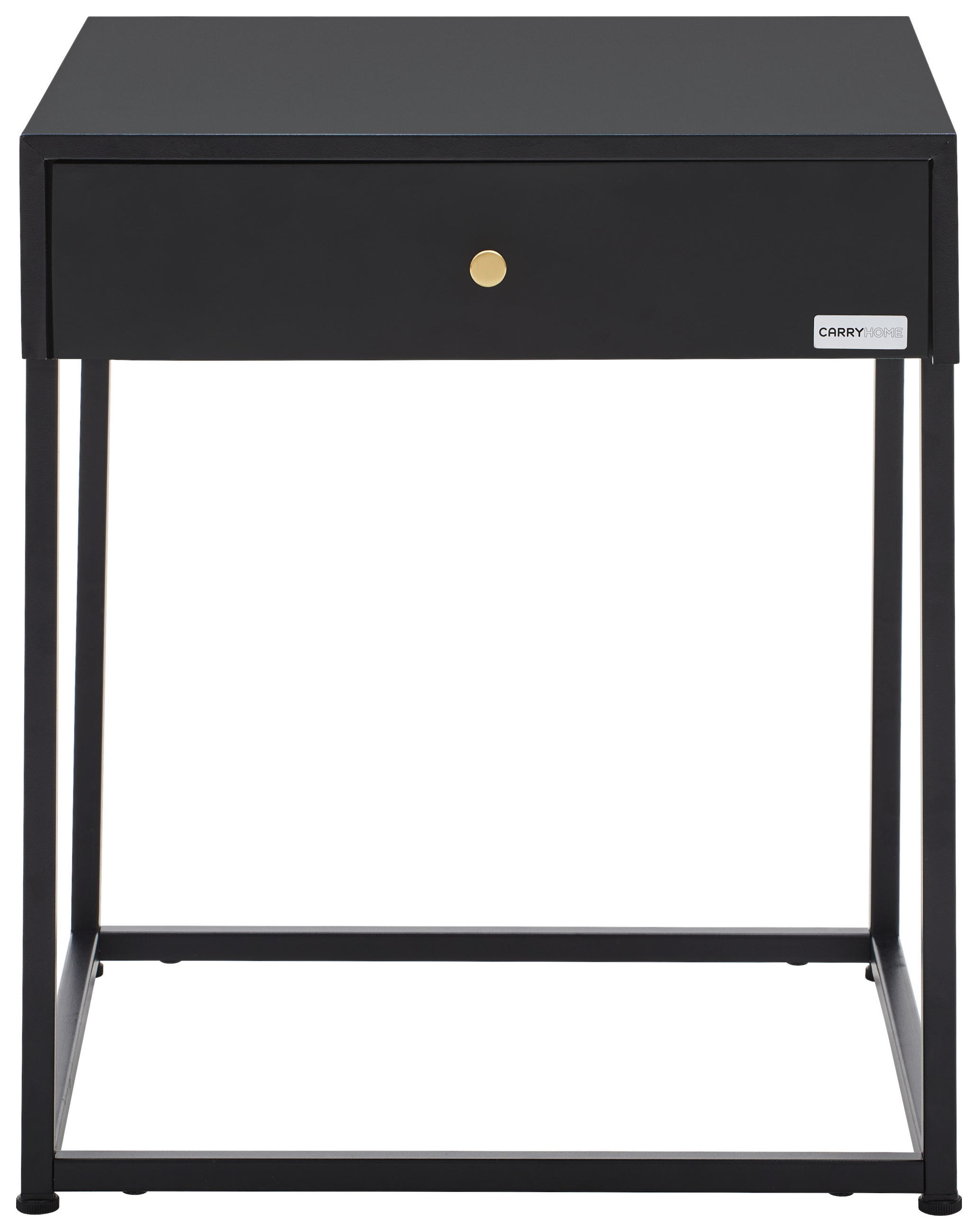 BEISTELLTISCH 43/41/50 cm Schwarz rechteckig  - Goldfarben/Schwarz, Trend, Metall (43/41/50cm) - Carryhome