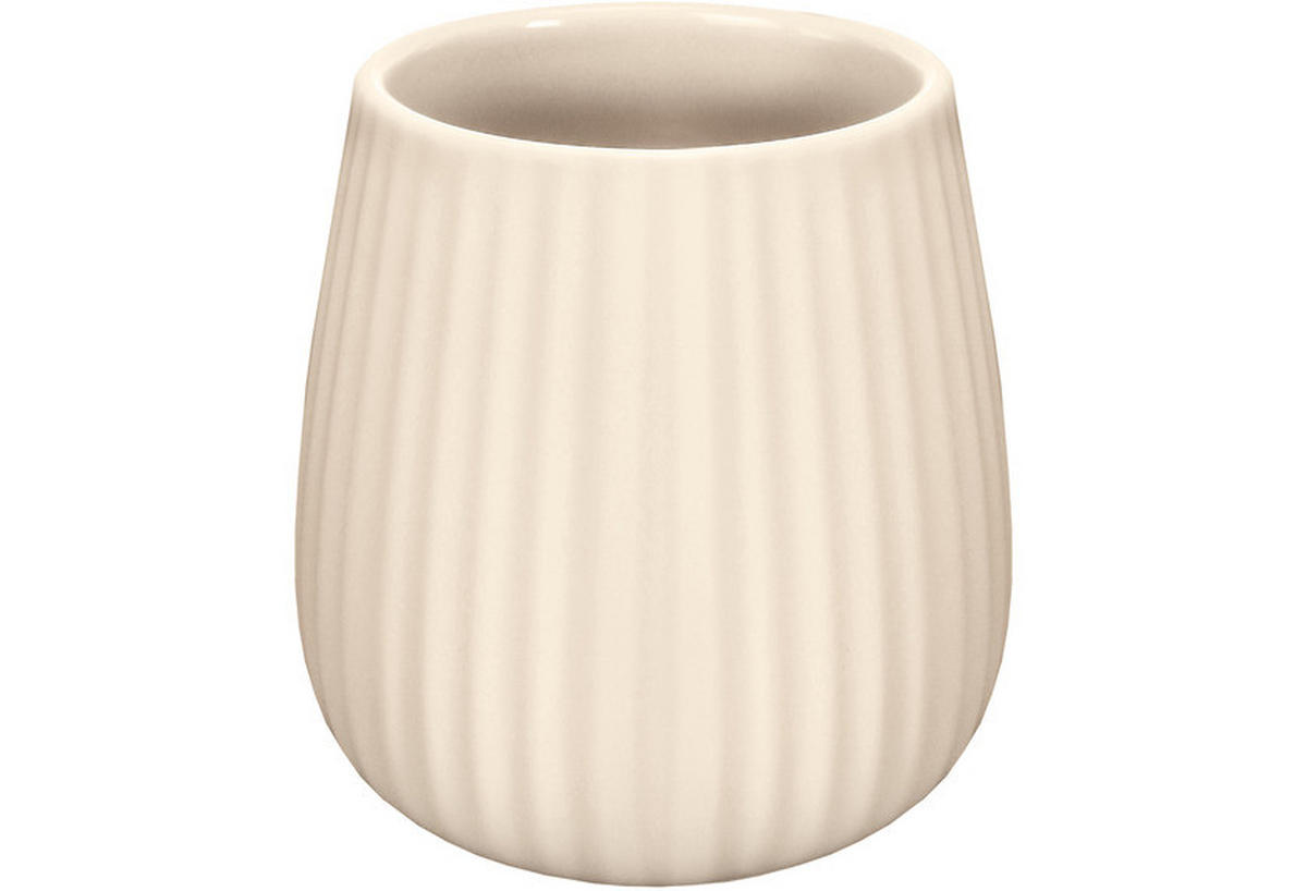 ZAHNPUTZBECHER Stein  - Beige, Basics, Stein (9.5/10.3/9.5cm) - Kleine Wolke