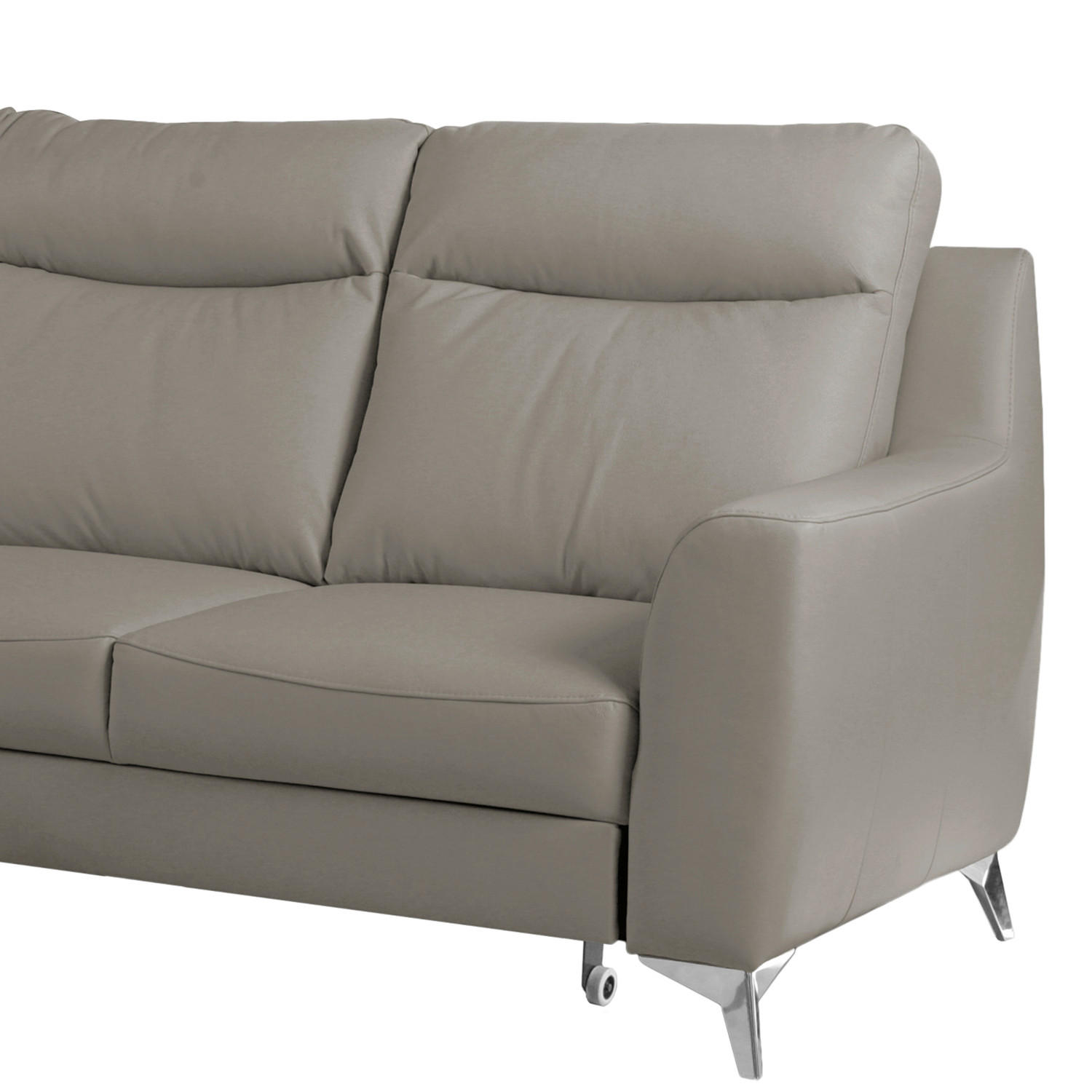 Thumbnail - Livetastic Ecksofa, Schlamm, Textil, Leder, Echtleder, Rindleder, L-Form, 236x168 cm, Made in EU, Bettkasten erhältlich,...