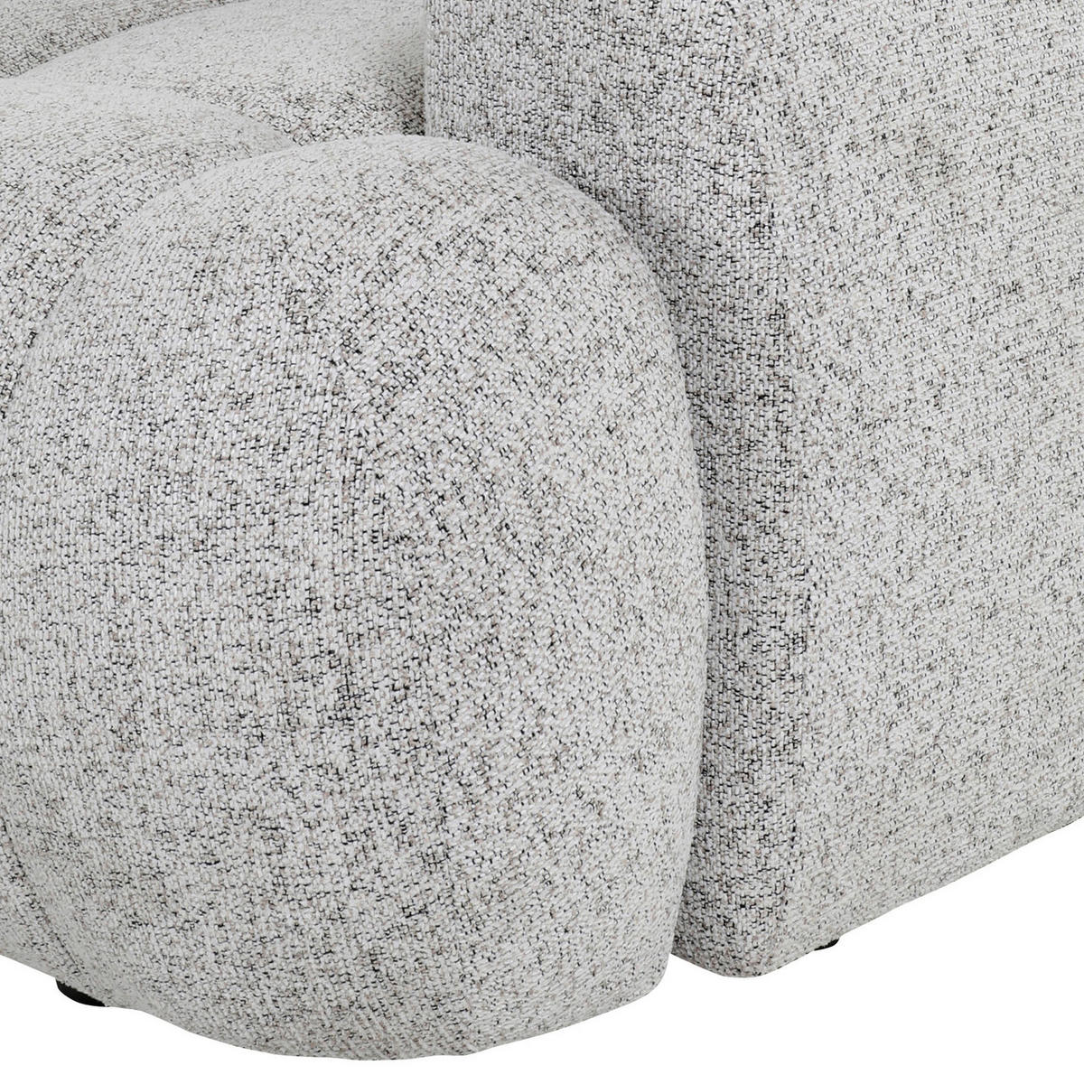 ECKSOFA in Flachgewebe Greige  - Greige/Schwarz, Konventionell, Kunststoff/Textil (175/276cm) - Carryhome