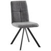 STUHL Mikrofaser Grau, Schwarz  - Schwarz/Grau, MODERN, Textil/Metall (47/92/60cm) - Cantus