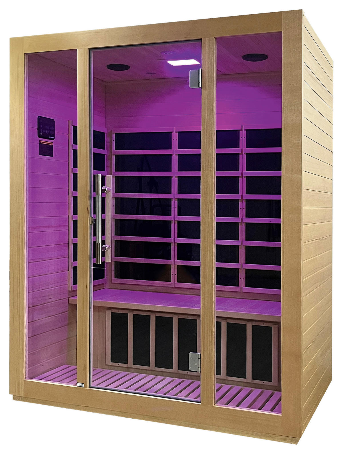 INFRAROTKABINE HÖNEFOSS III für 3 Personen HÖNEFOSS III  - KONVENTIONELL, Holz (153/195/105cm)