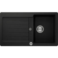 SPÜLE TYPD100AGON  - Edelstahlfarben/Graphitfarben, Basics, Stein (86/30,9/50cm) - Schock