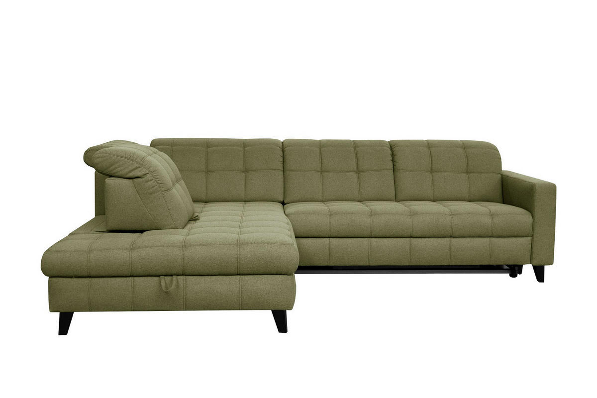 SAROKKANAPÉ textil zöld  - fekete/zöld, Design, textil/fa (216/297cm) - Xora