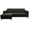ECKSOFA Looks VII Dunkelgrün Webstoff  - Dunkelgrün/Schwarz, Design, Textil/Metall (214/146cm) - LOOKS by W.Joop