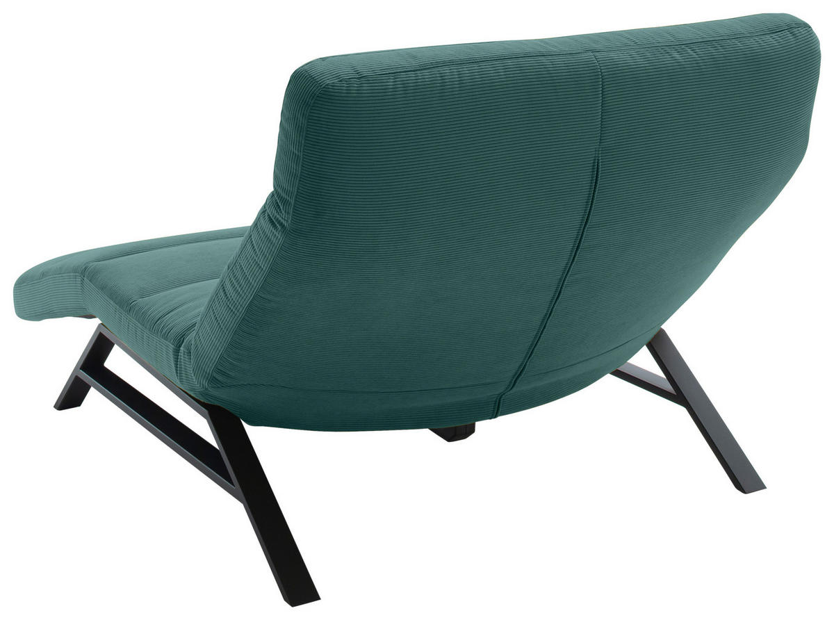RELAXLIEGE Feincord Grün  - Schwarz/Grün, Design, Textil/Metall (120/54-113/158-198cm) - Pure Home Lifestyle