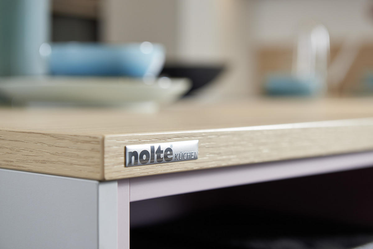 EINBAUKÜCHE MANHATTAN UNI  - Eichefarben/Rosa, Design, Holzwerkstoff - Nolte Küchen