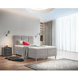 BOXBETT 140/200 cm  in Grau  - Chromfarben/Grau, KONVENTIONELL, Textil/Metall (140/200cm) - Carryhome