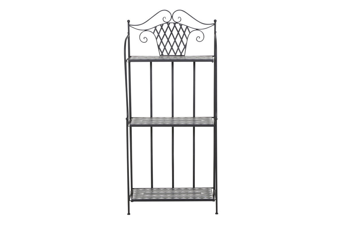 PFLANZTISCH  - Schwarz, KONVENTIONELL, Keramik/Metall (62/142/29cm) - Siena Garden
