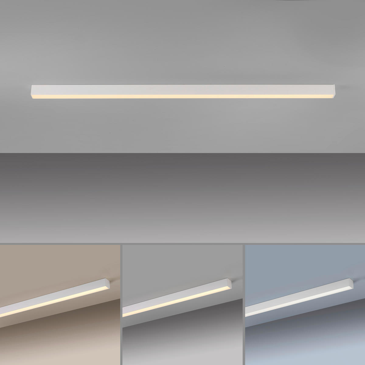 LED-DECKENLEUCHTE 110/3.8/3.9 cm   - Weiß, Design, Kunststoff/Metall (110/3.8/3.9cm) - Neuhaus PURE