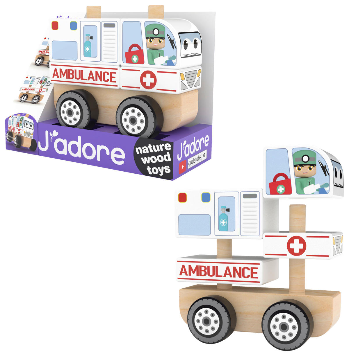 RETTUNGSWAGEN - Multicolor, Basics, Holz/Metall (10,5/6,5/8,5cm)