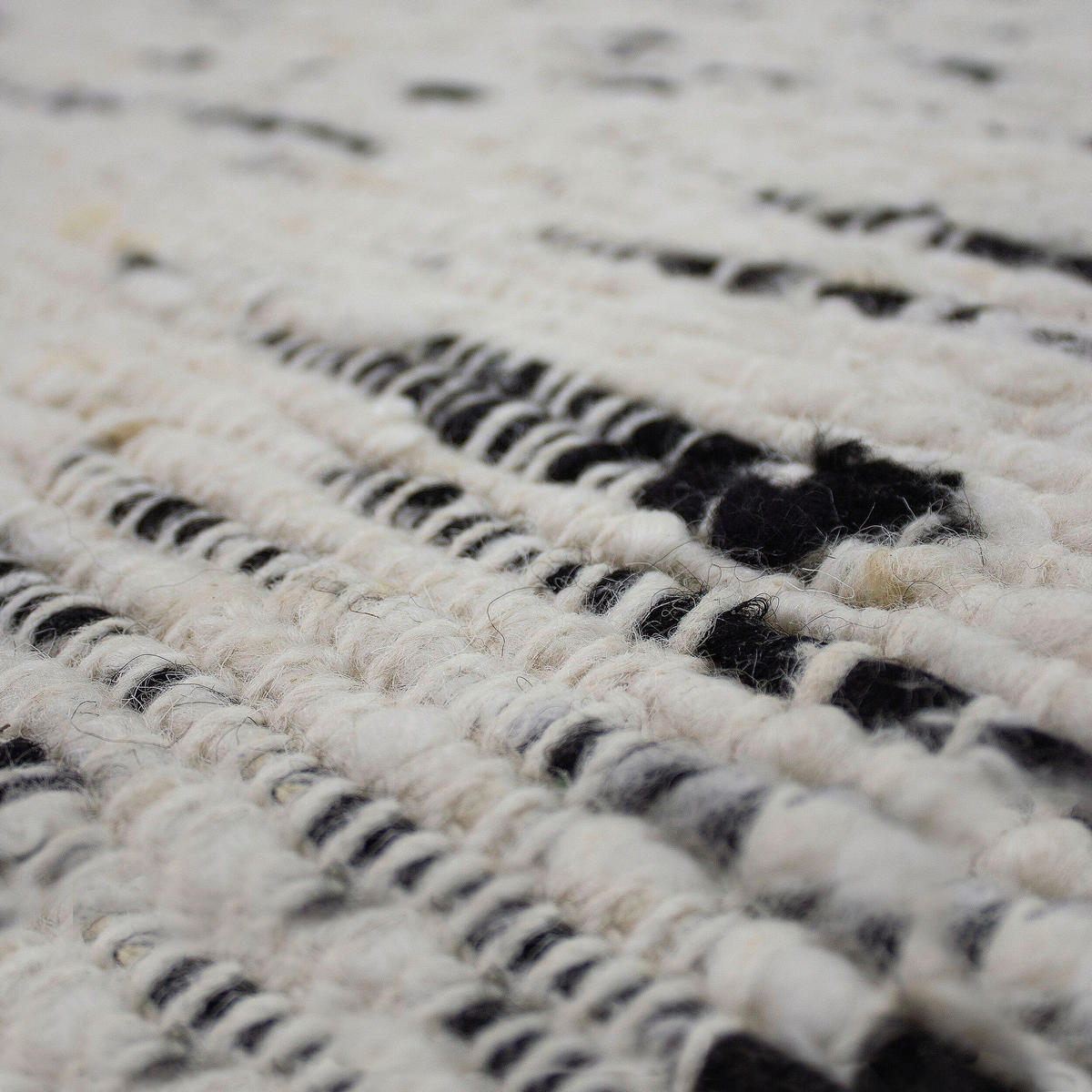 HANDWEBTEPPICH 160/230 cm Schwarz  - Schwarz, Basics, Textil (160/230cm)