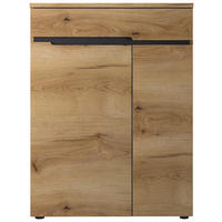 SCHUHSCHRANK Eichefarben  - Eichefarben/Schwarz, KONVENTIONELL, Holzwerkstoff (80/107/38cm) - Xora