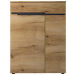 SCHUHSCHRANK 80/107/38 cm  - Eichefarben/Schwarz, KONVENTIONELL, Holzwerkstoff (80/107/38cm) - Xora