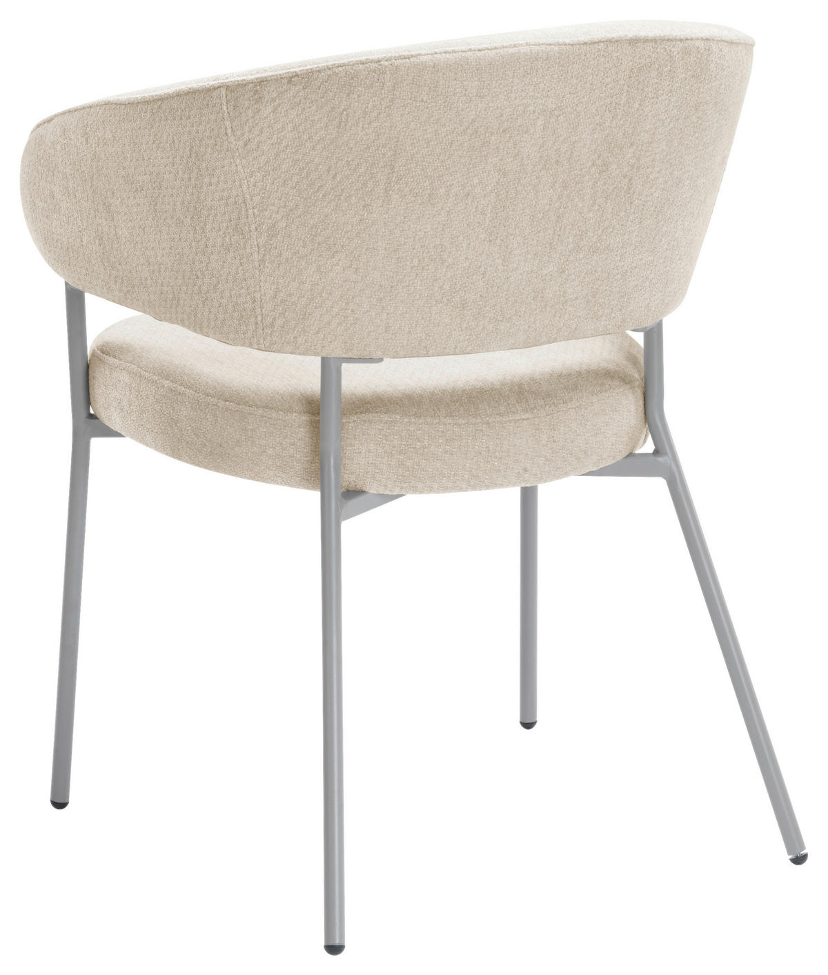 ARMLEHNSTUHL  in Eisen Chenille  - Beige, LIFESTYLE, Holz/Textil (60/81/60cm) - Livetastic