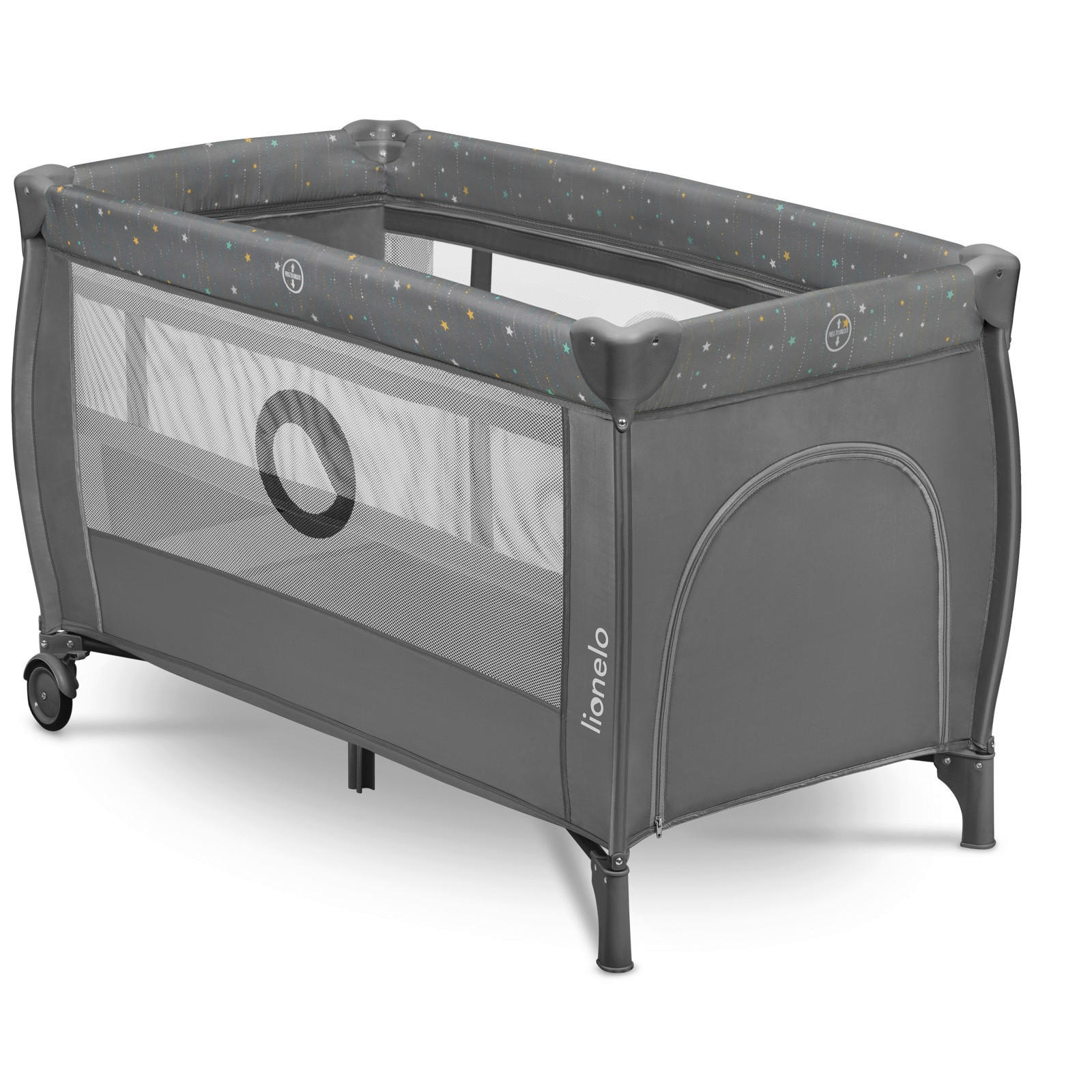 REISEBETT NONE  125/65/76 cm  - Grau, Basics, Kunststoff (125/65/76cm) - Lionelo