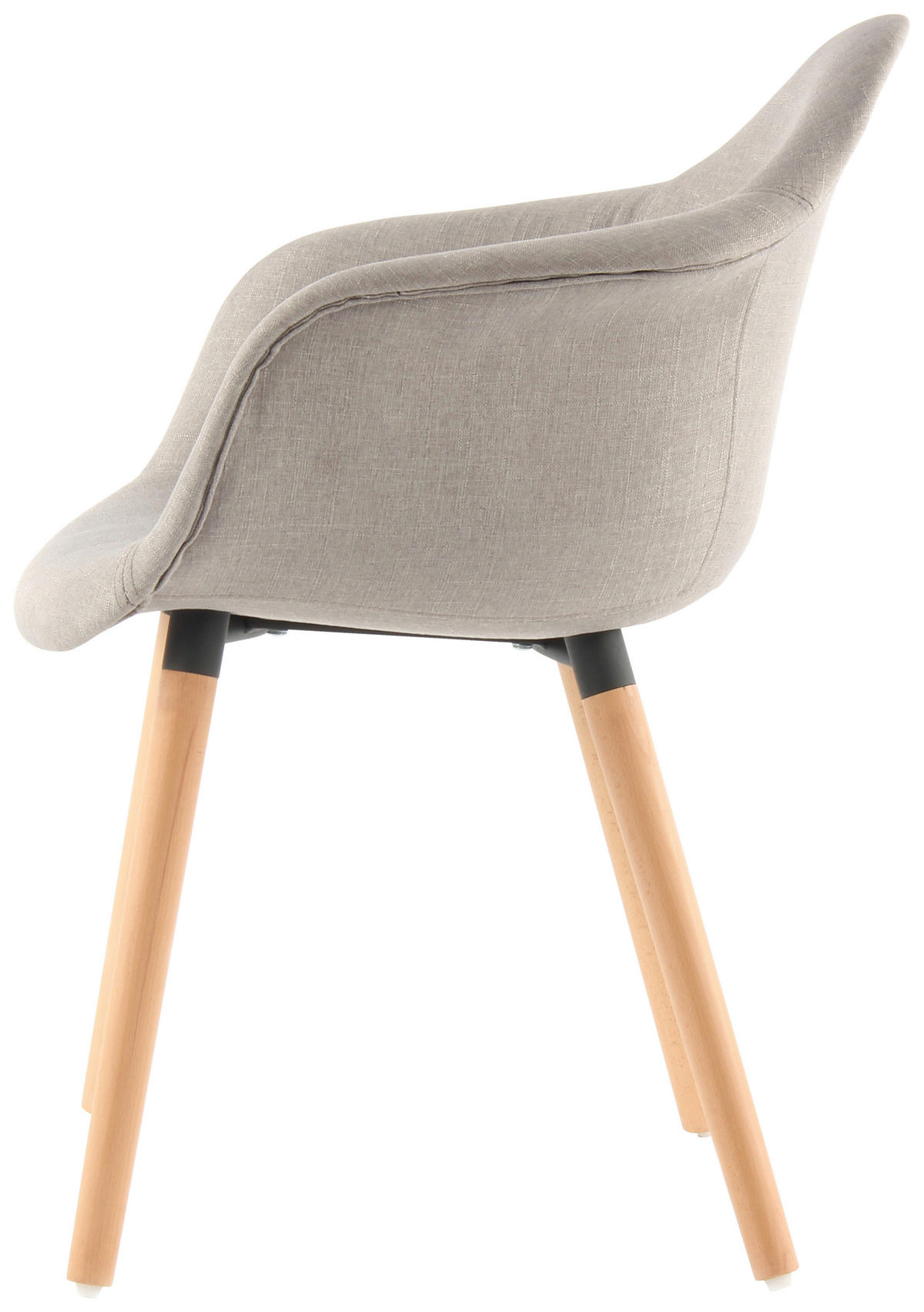 ARMLEHNSTUHL-SET 2 Stück  in Eisen  - Beige, Design, Textil/Metall (62/80.5/64cm) - Kayoom