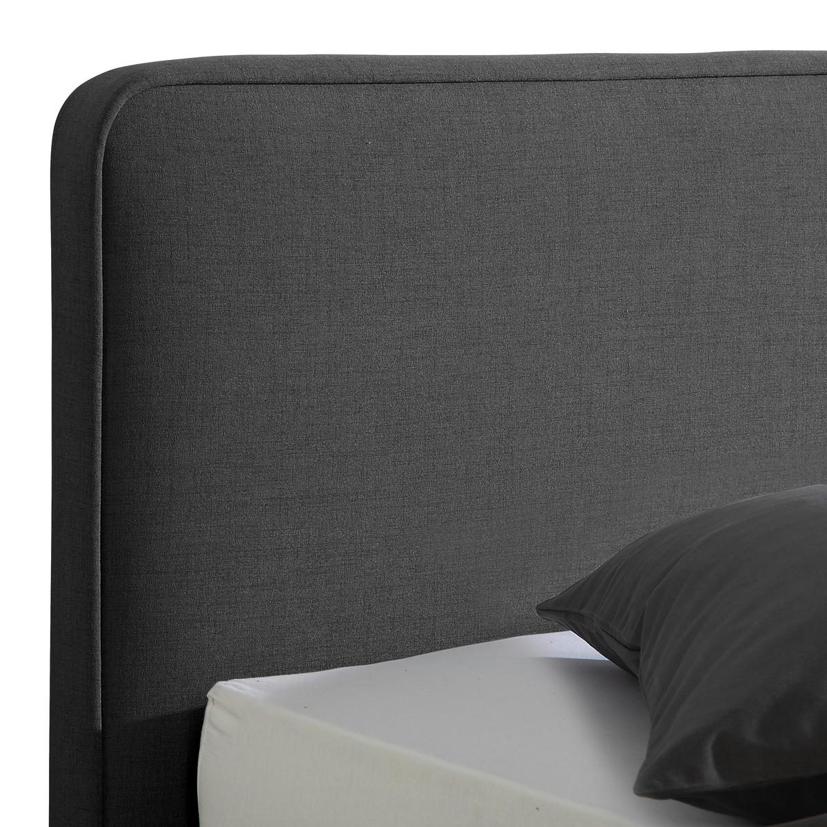 POLSTERBETT  in Anthrazit,  - Anthrazit/Alufarben, MODERN, Textil/Metall (113/97/208cm) - Livetastic