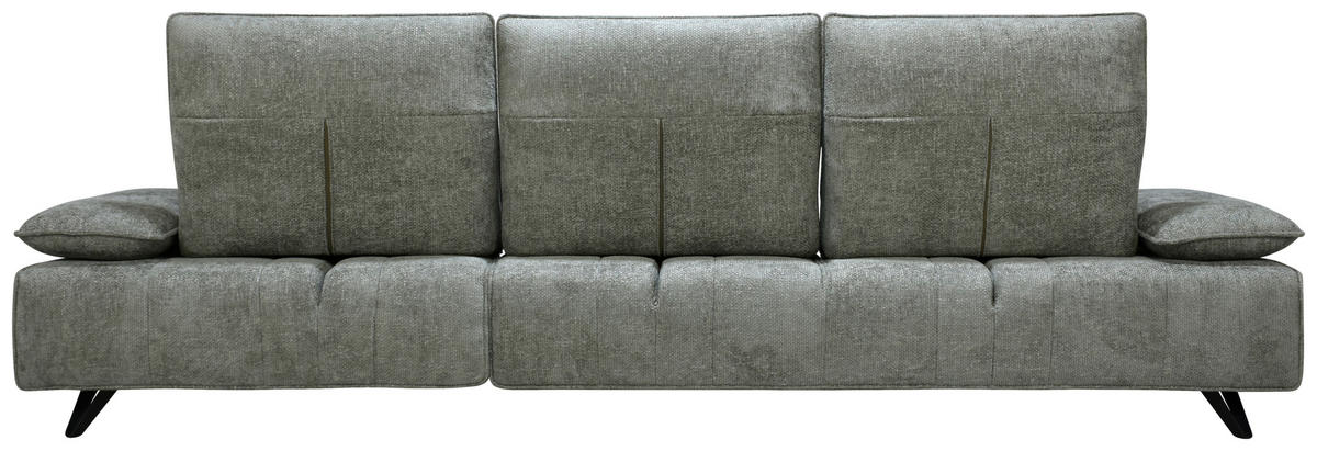 ECKSOFA Grau Chenille  - Schwarz/Grau, Design, Kunststoff/Textil (314/162cm) - Livetastic