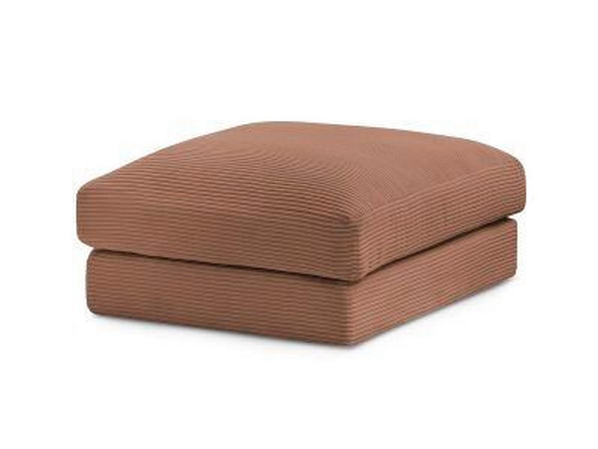 HOCKER LEONARD Cord Orange  - Schwarz/Orange, MODERN, Kunststoff/Textil (86/43/86cm)