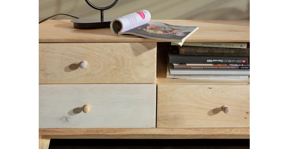 LOWBOARD Kata  in 150/50/46 cm  - Naturfarben/Weiß, Design, Holz (150/50/46cm) - Landscape