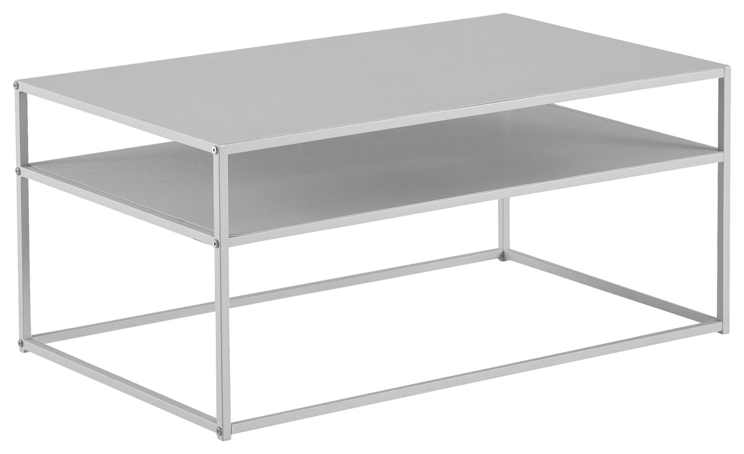 COUCHTISCH 100/60/45 cm rechteckig Weiß  - Weiß, Design, Metall (100/60/45cm) - MID.YOU