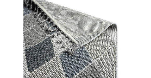 WEBTEPPICH 80/150 cm Blau, Grau - Blau/Grau, Design, Textil (80/150cm) - Novel