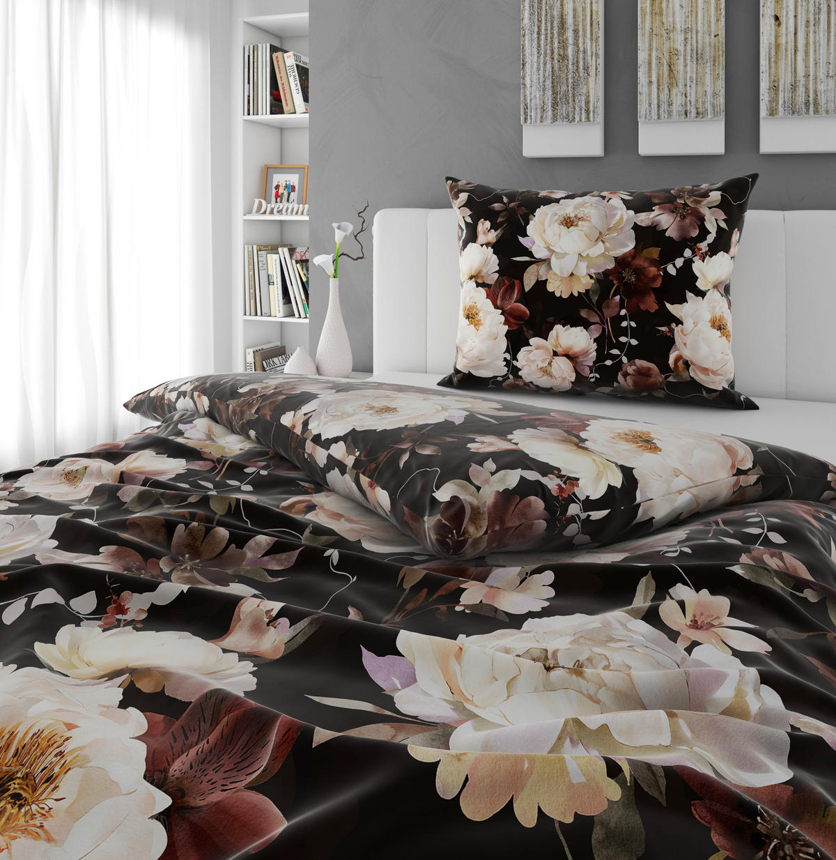 BETTWÄSCHE 2-teilig TANJA Satin 140/200 cm  - Multicolor, Design, Textil (140/200cm) - Novel
