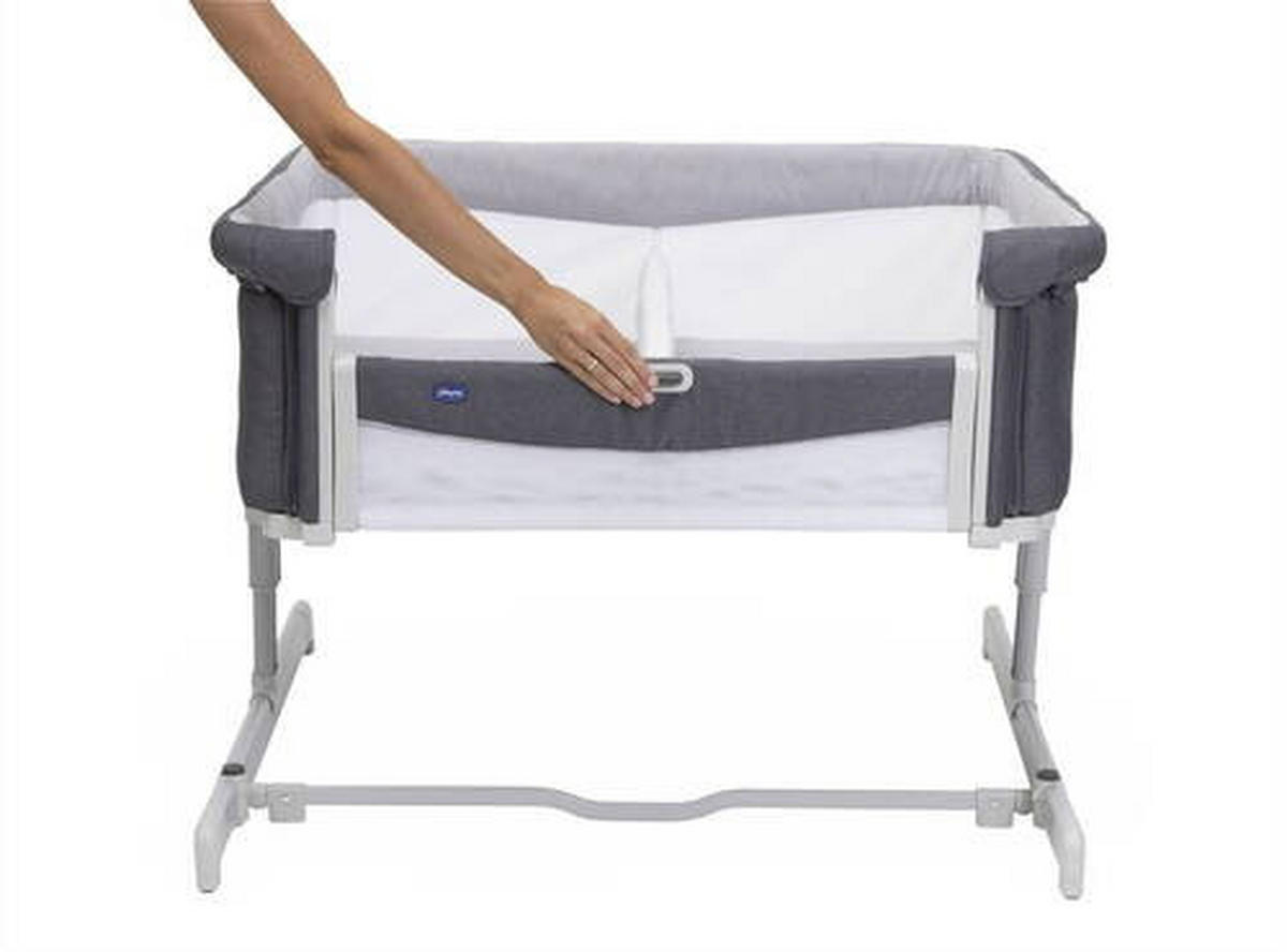 BEISTELLBETT NEXT2ME TWINS   - Grau, Basics, Textil/Metall (98/98/62/77cm) - Chicco