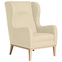 OHRENSESSEL in Flachgewebe Beige  - Beige/Naturfarben, KONVENTIONELL, Holz/Textil (66/104/78cm) - Max Winzer