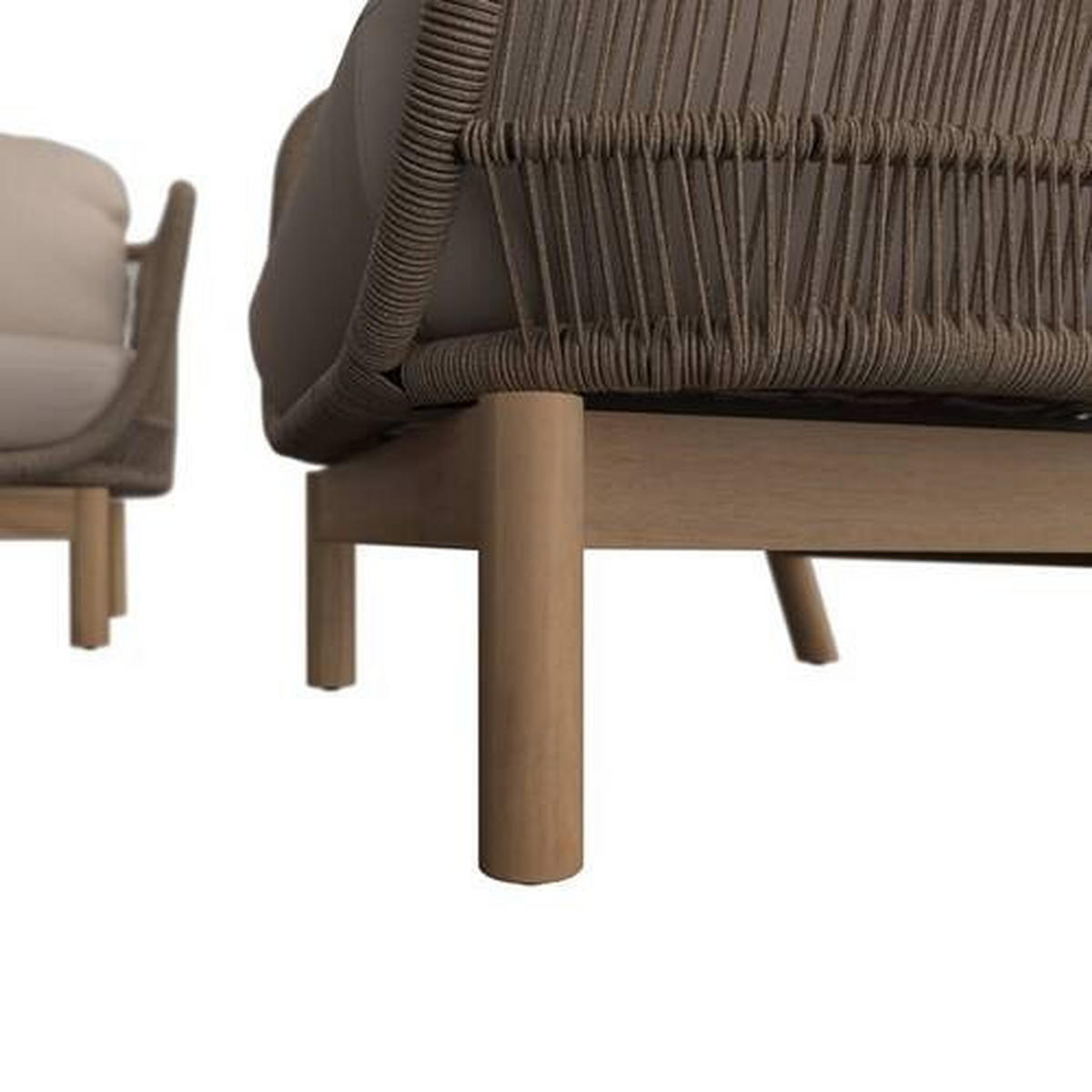 GARTENSET  11-teilig  - Beige/Teakfarben, Natur, Holz/Textil - Ambia Garden