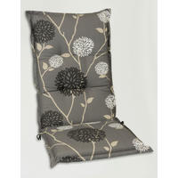 SESSELAUFLAGE Blume  - Dunkelgrau/Beige, Basics, Textil (50/9/120cm)