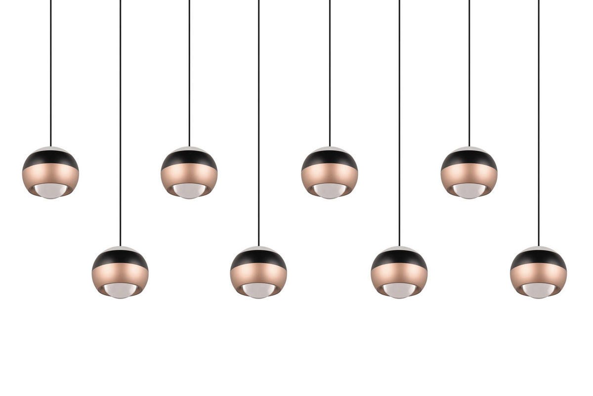 ZÁVESNÉ LED SVIETIDLO, 150/13/200 cm  - čierna, Design, kov (150/13/200cm)