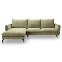 ECKSOFA TORONTO Grün Webstoff  - Schwarz/Grün, Basics, Textil/Metall (259/165cm) - MID.YOU