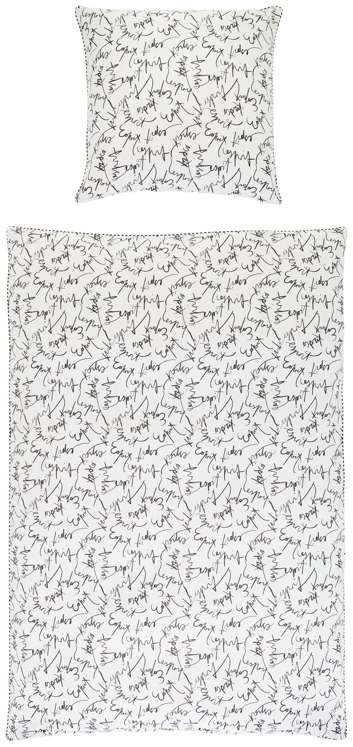 WENDEBETTWÄSCHE E-ScatterBig Renforcé 135/200 cm  - Anthrazit, Basics, Textil (135/200cm) - Esprit